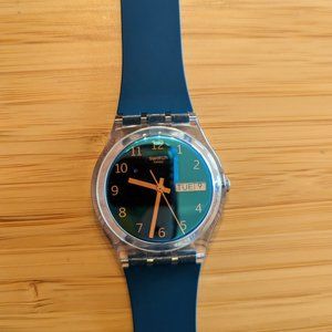 Swatch Iridescent Blue Watch